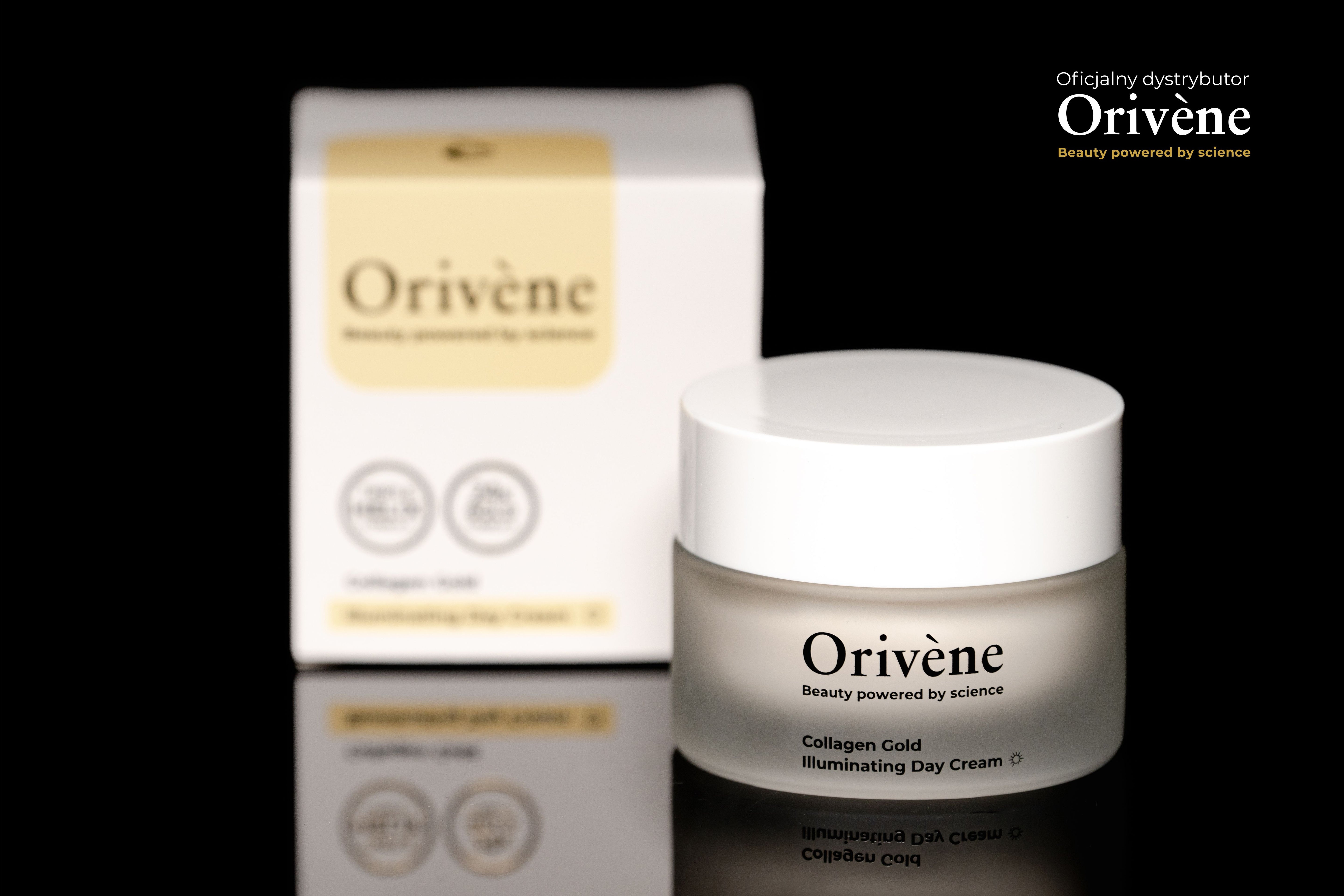 Orivène Collagen Gold Illuminating Day Cream – rozświetlający krem na dzień z 24-karatowym złotem i natywnym kolagenem 50 ml
