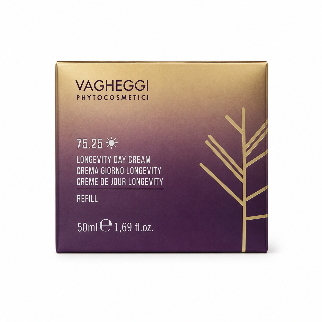 Vagheggi 75.25 Longevity Day Cream Refill 50 ml, liftingująco regenerujący krem na dzień, wkład